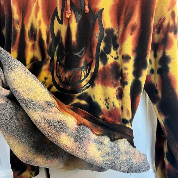 Spitfire Bighead Lava Red Tie Dye Hoodie size M - Picture 12 of 14
